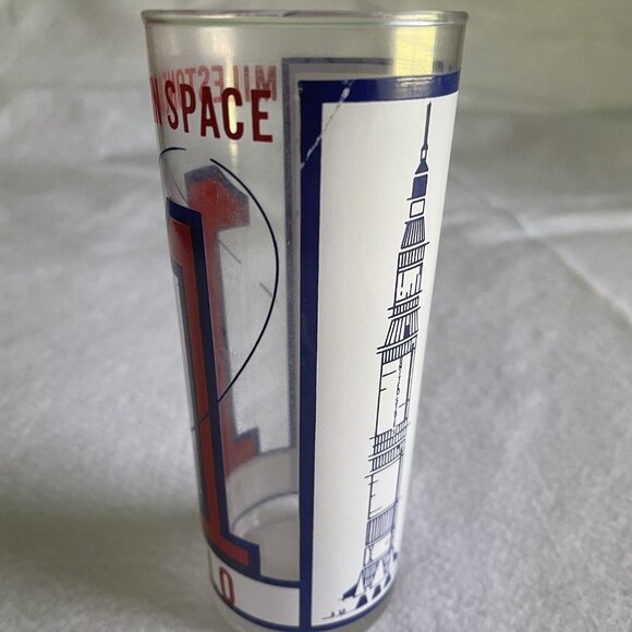 Apollo 11 Milestones in Space Saturn V Launch Vehicle Glass Tumbler NASA Barware - Picture 3 of 12